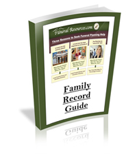 FREE Family Record Guide Funeral Library